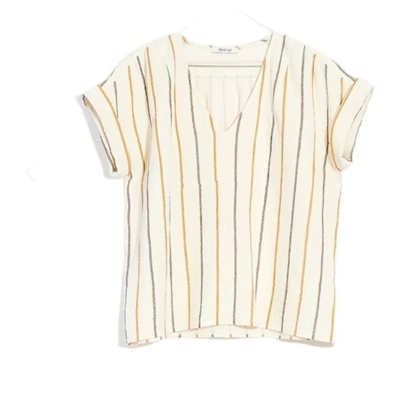 Madewell - NWT Lightspun Westing Shirt in Stripe Sz S - Picture 4 of 10
